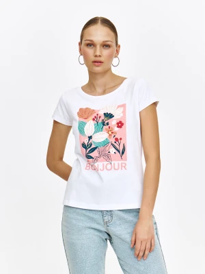 Podkoszulek z nadrukiem w kwiaty Top Secret