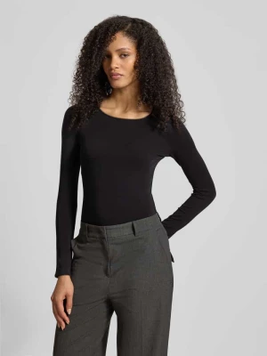 Podkoszulka z długimi rękawami o kroju slim fit z dodatkiem wełny model ‘B.PURE’ Boss