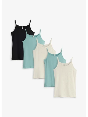 Podkoszulka z miekkiej bawełny organicznej (5 szt.) BonPrix czarny