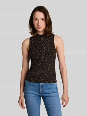 Bluzka o kroju slim fit z mieszanki wiskozy Tom Tailor Czarny