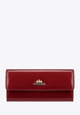 Podłużny portfel damski ze skóry lakierowanej czerwony Wittchen