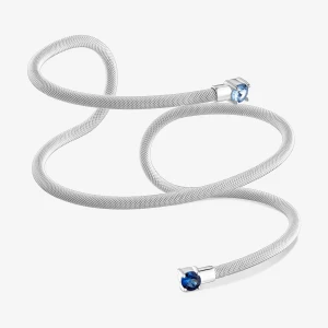 Podwójna Bransoleta Ze Srebra I Laboratoryjnie Hodowanych Kamieni Szlachetnych Tous Mesh Lgg - Tous