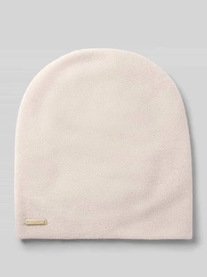 Podwójnie dziana czapka beanie z czystego kaszmiru Seeberger Kamienny