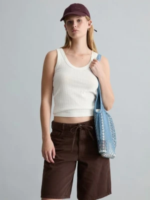 Pointelle top slim Marc O'Polo bílá