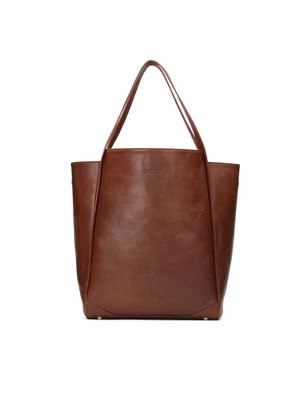 Pojemna skórzana torebka w stylu minimal Kazar