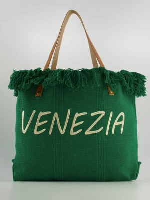 POJEMNA TORBA Z MATERIAŁU 100-2224-X VERDE Venezia