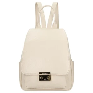 Duży beżowy plecak damski ze skóry licowej 80264-54 Wojas