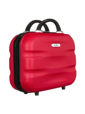 Pojemny kuferek podróżny z mocowaniem do walizki — Peterson czerwony unisex