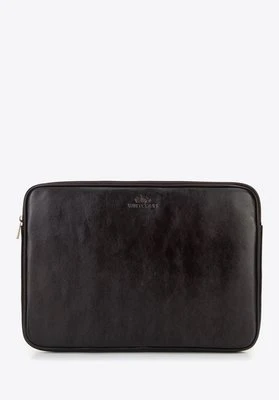 Pokrowiec na laptopa 15,6” ze skóry naturalnej ciemny brąz Wittchen