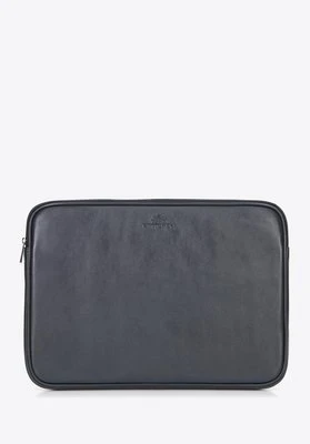 Pokrowiec na laptopa 15,6” ze skóry naturalnej ciemny szary Wittchen