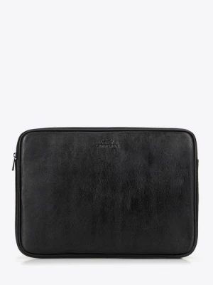 Pokrowiec na laptopa 15, 6” ze skóry naturalnej czarny Wittchen