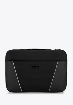 Pokrowiec na laptopa 15'' z ukośnymi przeszyciami czarny Wittchen