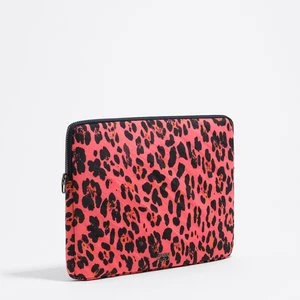 Pokrowiec na laptopa 13,5" nylon print Leopard neonowy róż BIMBA Y LOLA