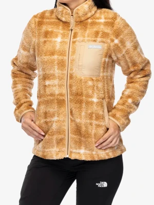 Polar damski Columbia West Bend Print Full Zip II - camel brown omblur