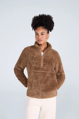 Polar damski Teddy z zamkiem błyskawicznym - Light Brown Animal