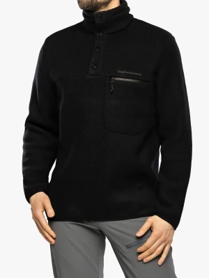 Polar męski Peak Performance Fleece Snap T-Neck - black