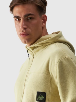 Polar z kapturem oversize męski - oliwkowy/khaki 4F