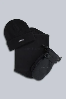 Polar zestaw wodoodpornych rękawic narciarskich dla dzieci - Black Animal