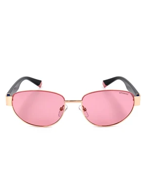 Polaroid Damskie okulary przeciwsłoneczne w kolorze czarno-jasnoróżowym rozmiar: 54