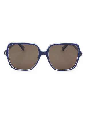 Polaroid Damskie okulary przeciwsłoneczne w kolorze granatowo-brązowym rozmiar: 56