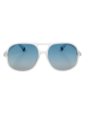Polaroid Okulary przeciwsłoneczne unisex w kolorze biało-niebieskim rozmiar: 57
