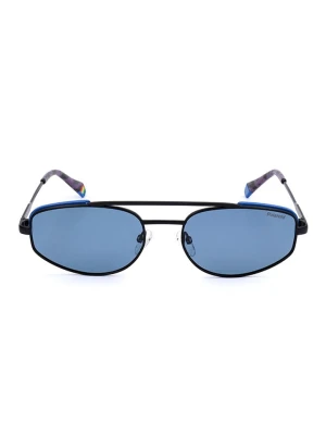 Polaroid Okulary przeciwsłoneczne unisex w kolorze czarno-niebieskim rozmiar: 55