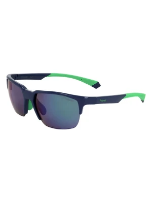 Polaroid Okulary przeciwsłoneczne unisex w kolorze czarno-niebieskim rozmiar: 65