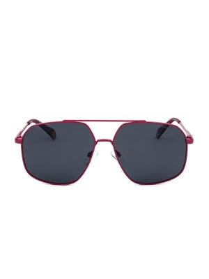 Polaroid Okulary przeciwsłoneczne unisex w kolorze czerwono-czarnym rozmiar: 58