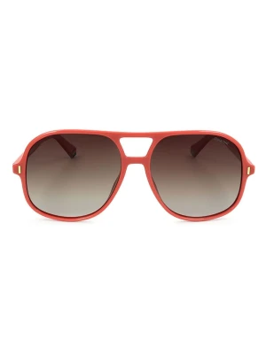 Polaroid Okulary przeciwsłoneczne unisex w kolorze czerwonym rozmiar: 57
