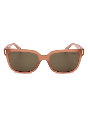 Polaroid Okulary przeciwsłoneczne unisex w kolorze jasnobrązowo-oliwkowym rozmiar: 54