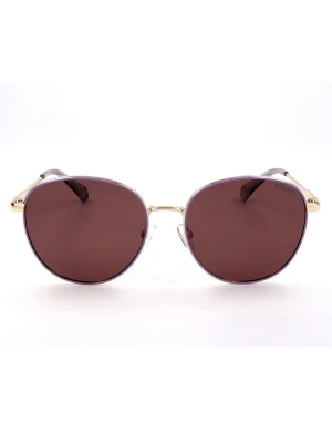 Polaroid Okulary przeciwsłoneczne unisex w kolorze złoto-brązowym rozmiar: 56