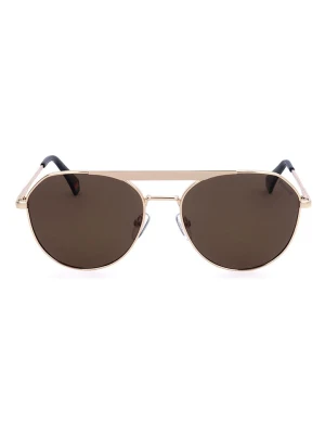 Polaroid Okulary przeciwsłoneczne unisex w kolorze złoto-brązowym rozmiar: 57