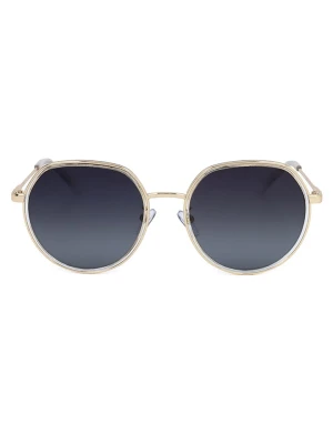 Polaroid Okulary przeciwsłoneczne unisex w kolorze złoto-granatowym rozmiar: 55