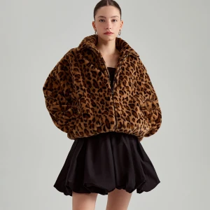 Zdjęcie produktu Polarowa bluza loose fit w panterkę House