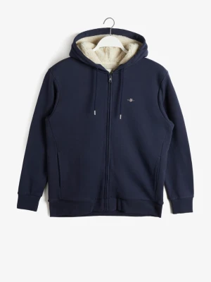 Polarowa Bluza z Kapturem Sherpa zapinana Na zamek GANT