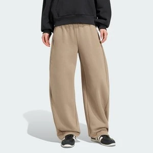 Polarowe spodnie Essentials Contemporary typu barrel Adidas Khaki Six