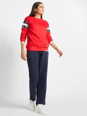 Polarowe spodnie z elastyczną gumką w talii bonprix