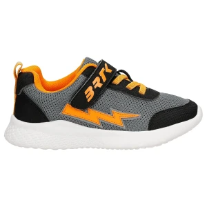 Czarno szare sneakersy z pomarańczowa blyskawica Bartek 87006-10