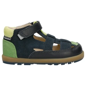 Granatowo zielone półbuty dziecięce z wycieciami Bartek 86005-87