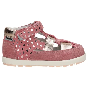 Różowe polsandaly dziewczęce z blyszczacymi serduszkami Bartek 86005-85