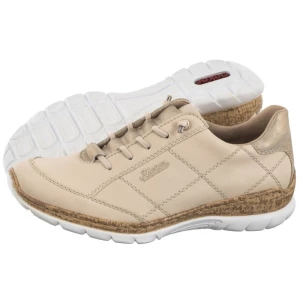 Półbuty Beżowe N4268-60 Beige (RI156-a) Rieker