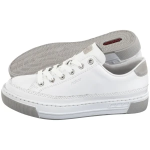 Półbuty Białe L8847-80 White (RI231-a) Rieker