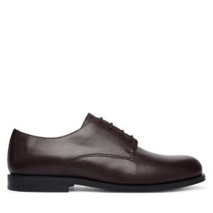 Półbuty Calvin Klein Ess Rubber Derby Lth HM0HM02056 Brązowy ciemny