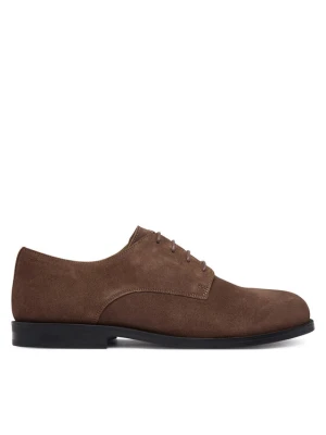 Półbuty Calvin Klein Ess Rubber Derby Su HM0HM02269 Brązowy ciemny