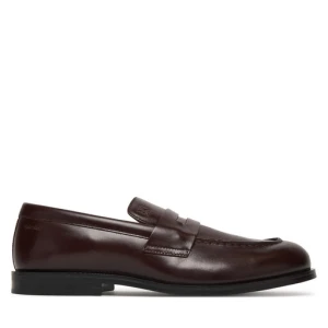 Półbuty Calvin Klein Ess Rubber Penny Loafer Pol Lth HM0HM02025 Brązowy