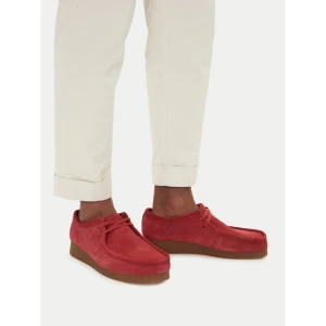 Półbuty Clarks Wallabee 26180921 Czerwony