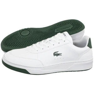 Półbuty Court Pro 225 2 SMA Wht/Dk-Grn - Synthetic 750SMa00741R5 (LC470-a) Lacoste