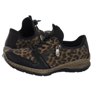 Półbuty Czarne/Brązowe N32G0-90 Multi (RI281-a) Rieker