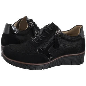 Półbuty Czarne DP4912/25 BK (FO190-a) Filippo