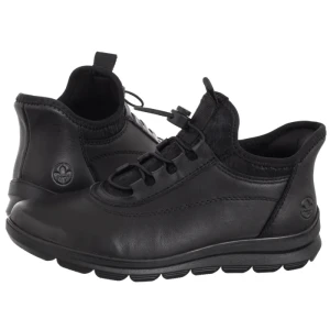 Półbuty Czarne Z0057-00 Black (RI302-a) Rieker
